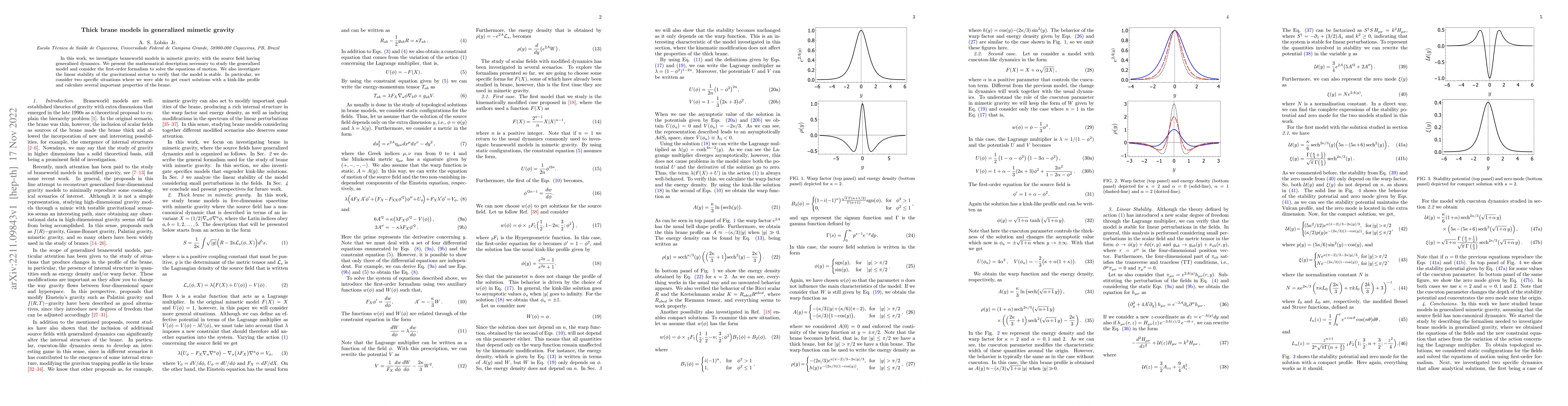 Thumbnail for Thick brane models in generalized mimetic gravity