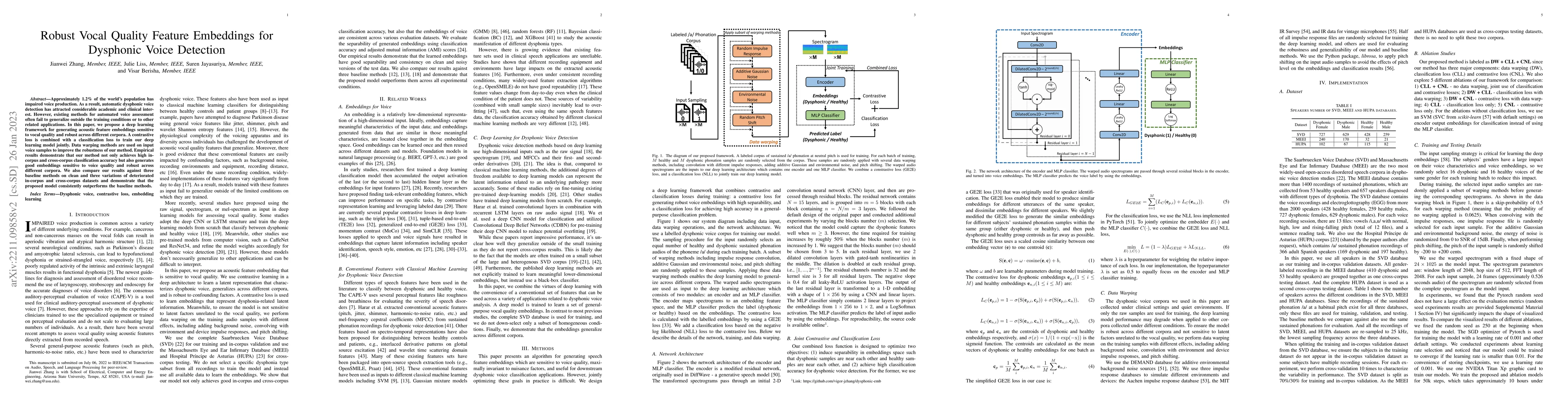 Thumbnail for Robust Vocal Quality Feature Embeddings for Dysphonic Voice Detection