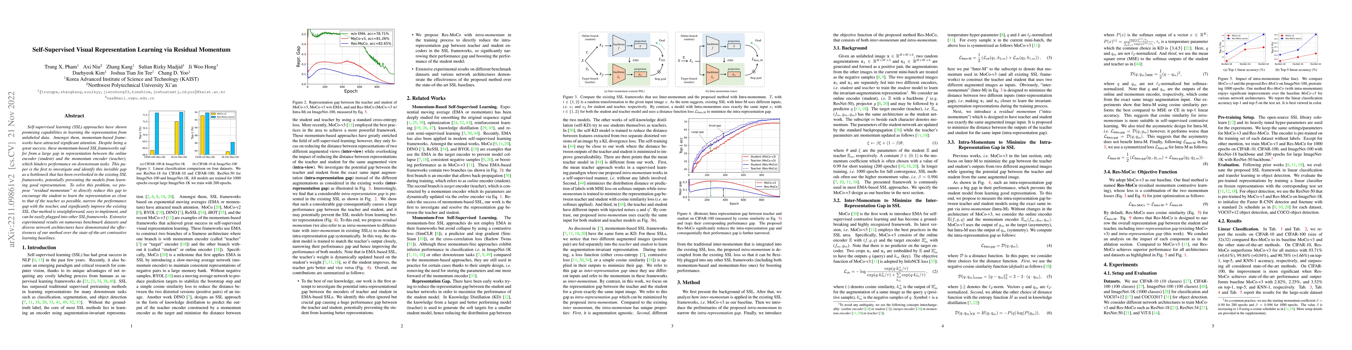 Thumbnail for Self-Supervised Visual Representation Learning via Residual Momentum
