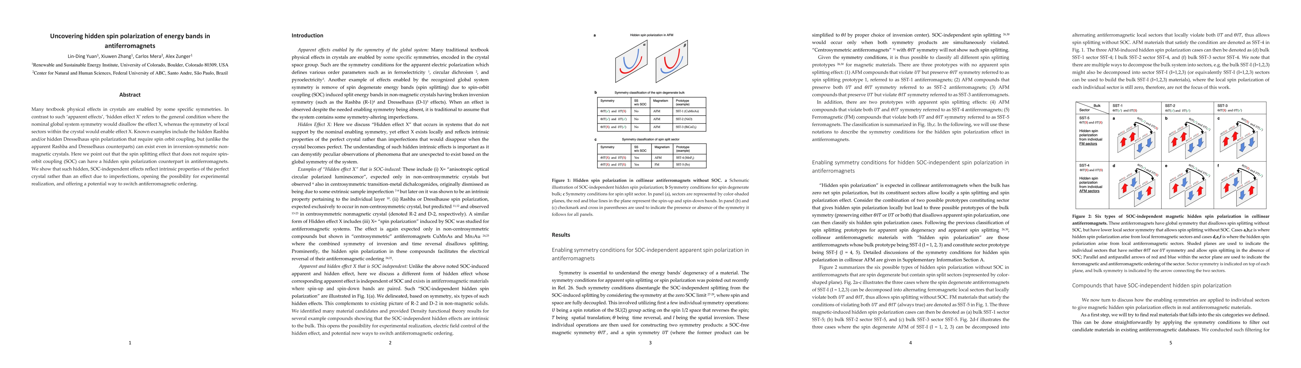 Thumbnail for Uncovering hidden spin polarization of energy bands in antiferromagnets