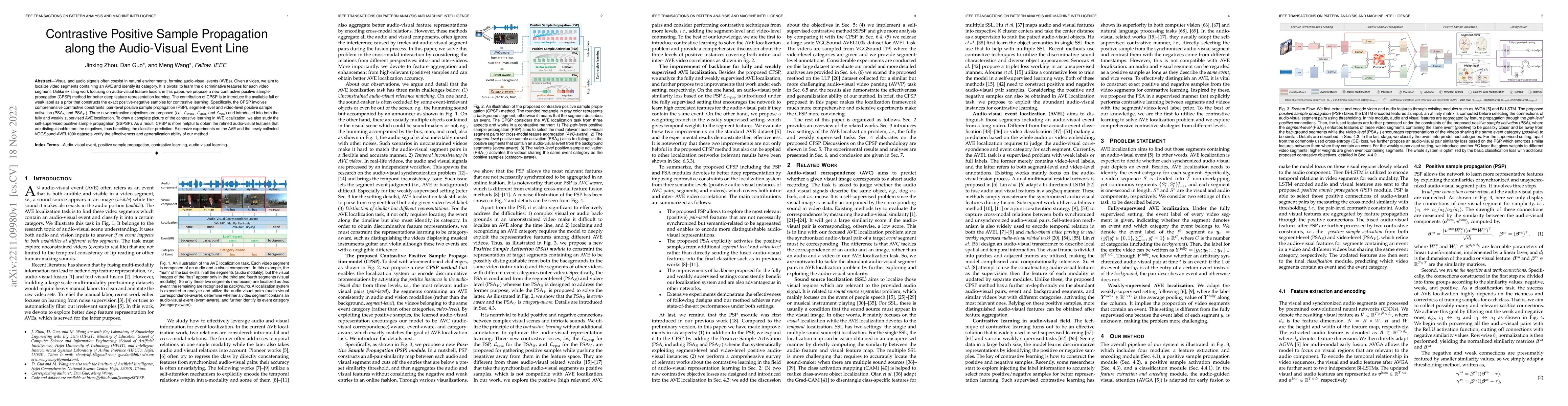 Thumbnail for Contrastive Positive Sample Propagation along the Audio-Visual Event
  Line