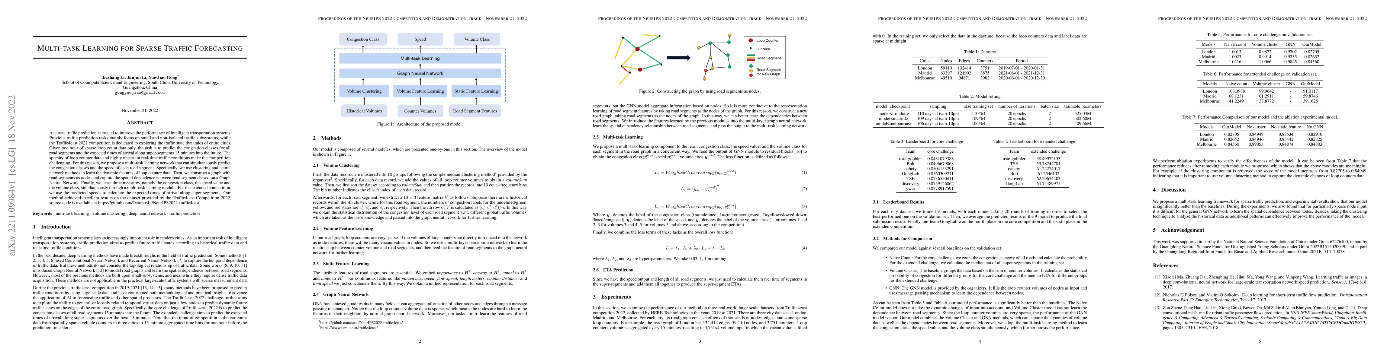 Thumbnail for Multi-task Learning for Sparse Traffic Forecasting
