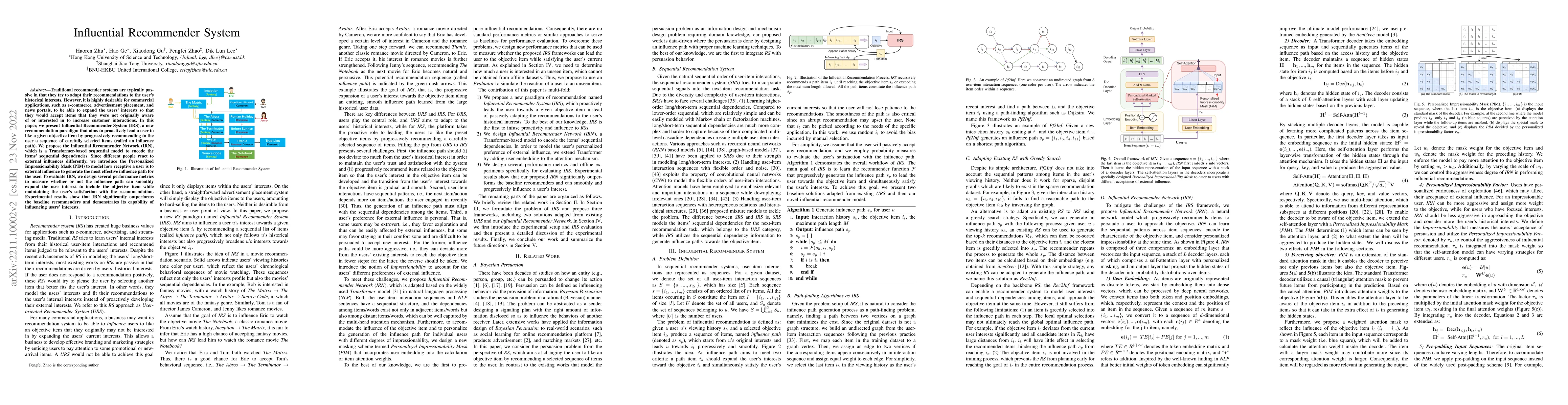 Thumbnail for Influential Recommender System