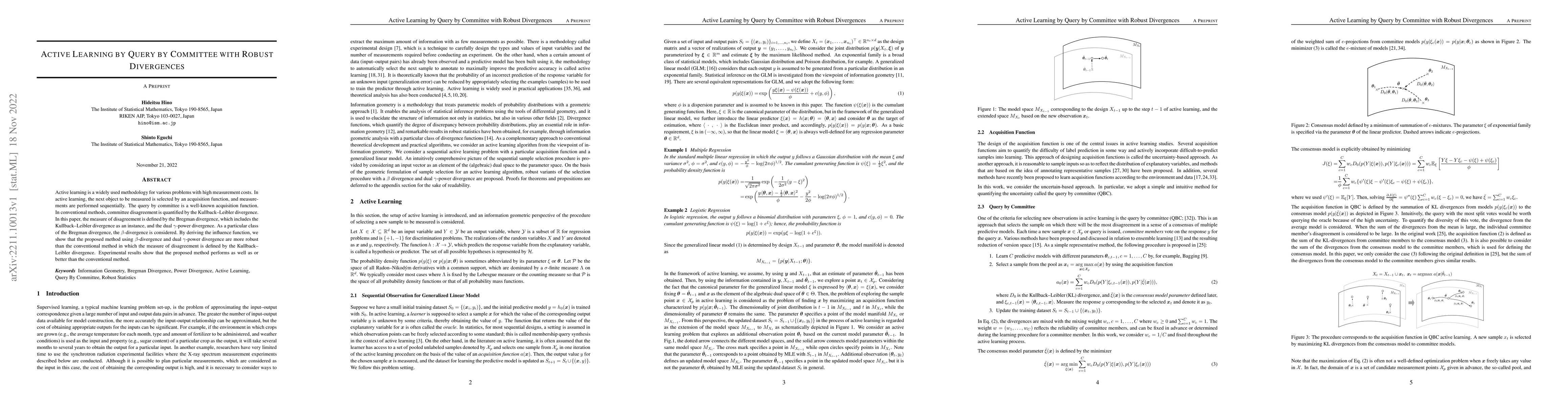 Thumbnail for Active Learning by Query by Committee with Robust Divergences