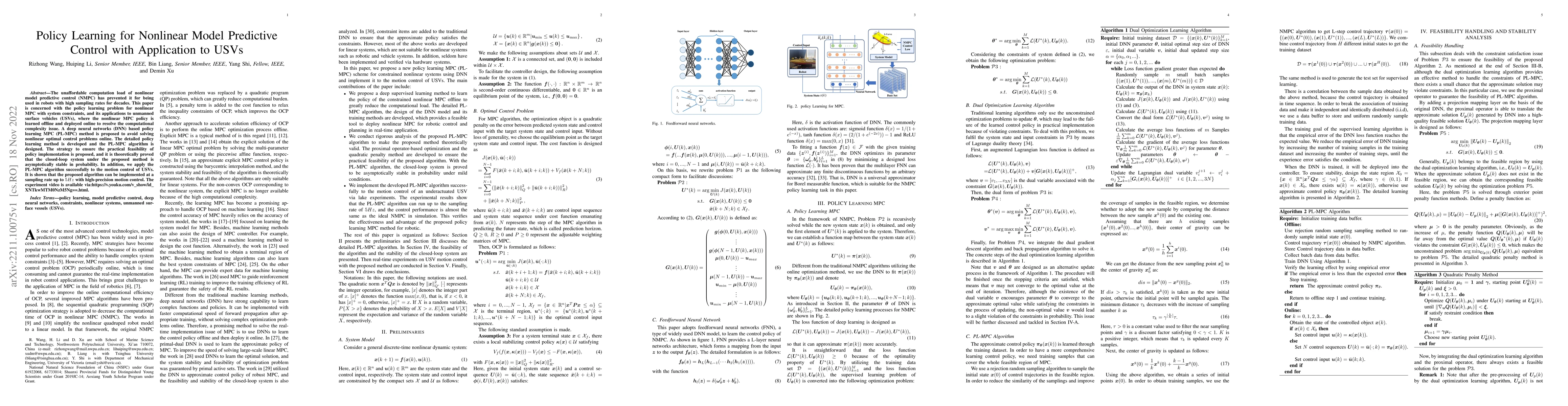 Thumbnail for Policy Learning for Nonlinear Model Predictive Control with Application
  to USVs