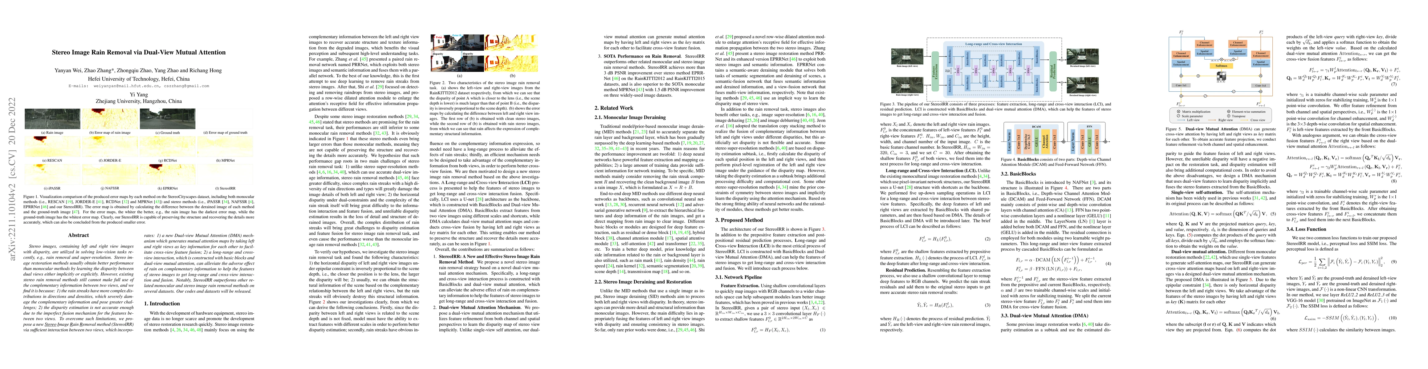 Thumbnail for Stereo Image Rain Removal via Dual-View Mutual Attention