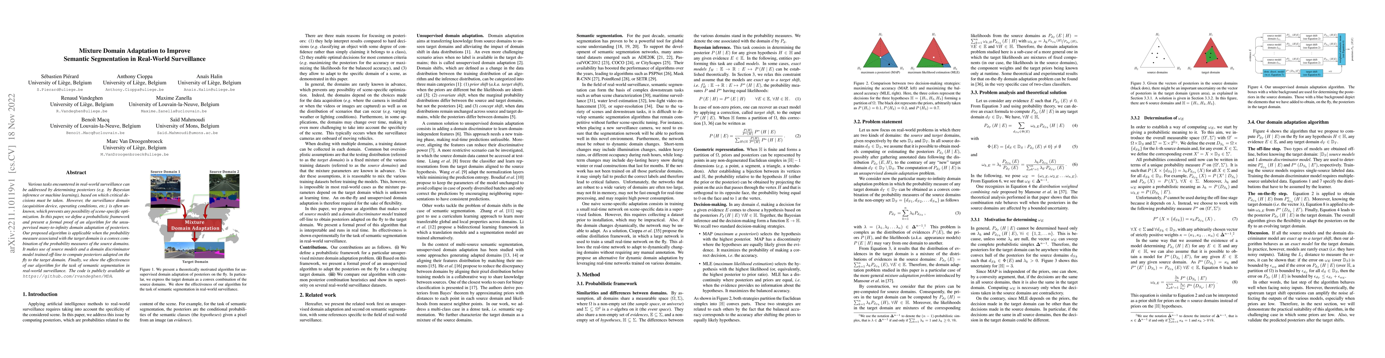 Thumbnail for Mixture Domain Adaptation to Improve Semantic Segmentation in Real-World
  Surveillance