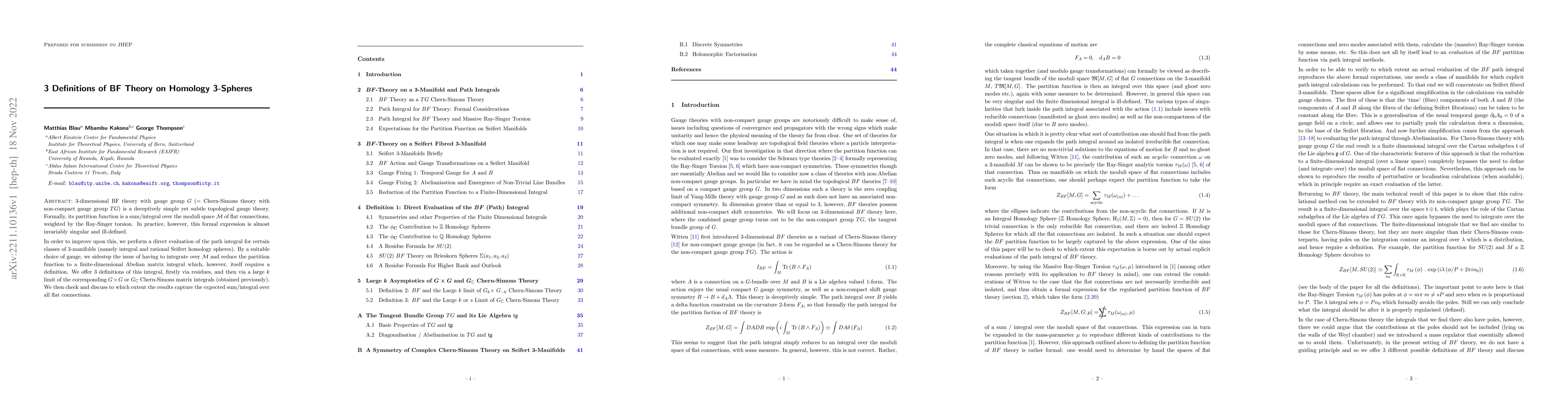 Thumbnail for 3 Definitions of BF Theory on Homology 3-Spheres