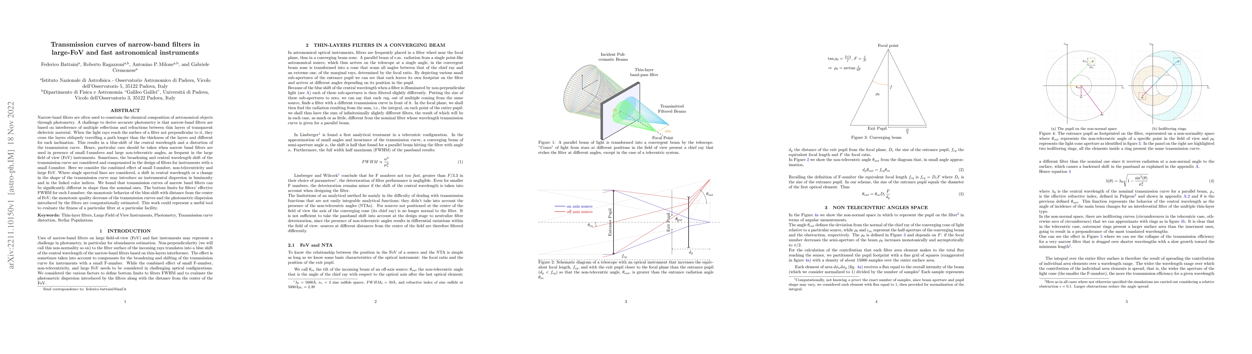 Thumbnail for Transmission curves of narrow-band filters in large-FoV and fast
  astronomical instruments