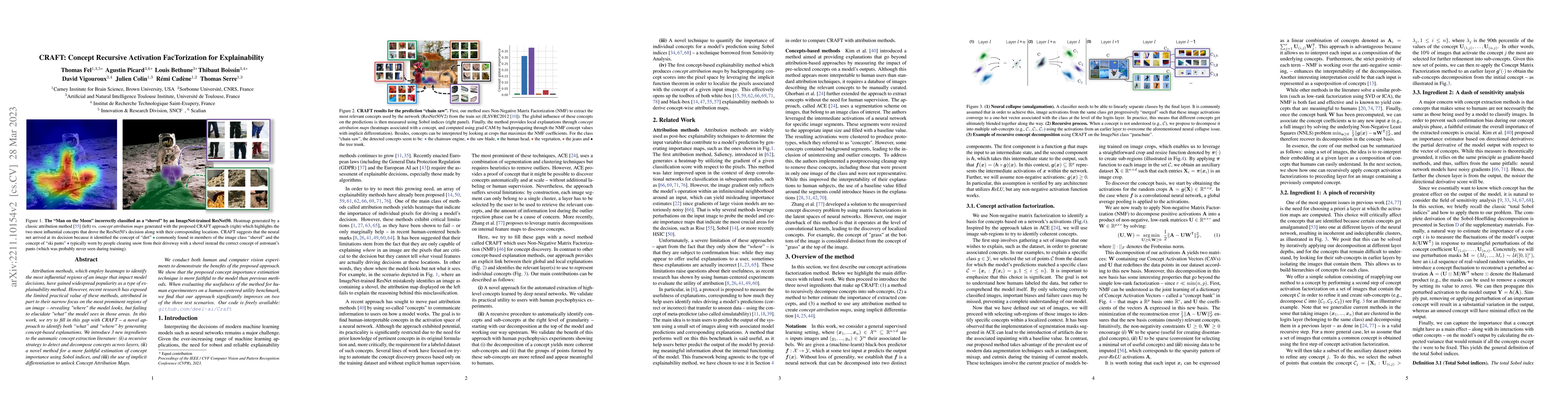 Thumbnail for CRAFT: Concept Recursive Activation FacTorization for Explainability