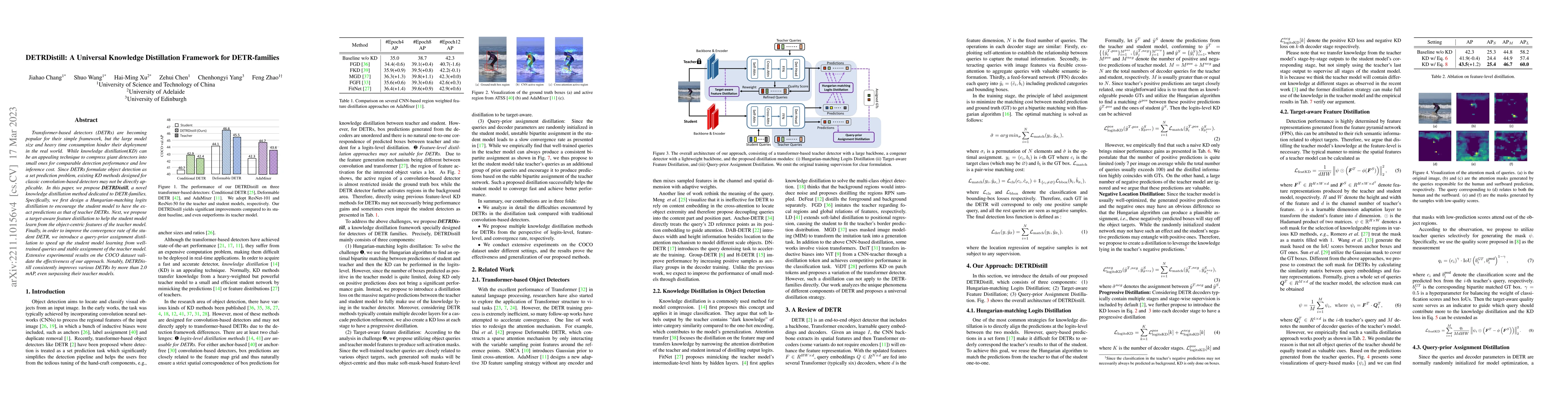 Thumbnail for DETRDistill: A Universal Knowledge Distillation Framework for
  DETR-families