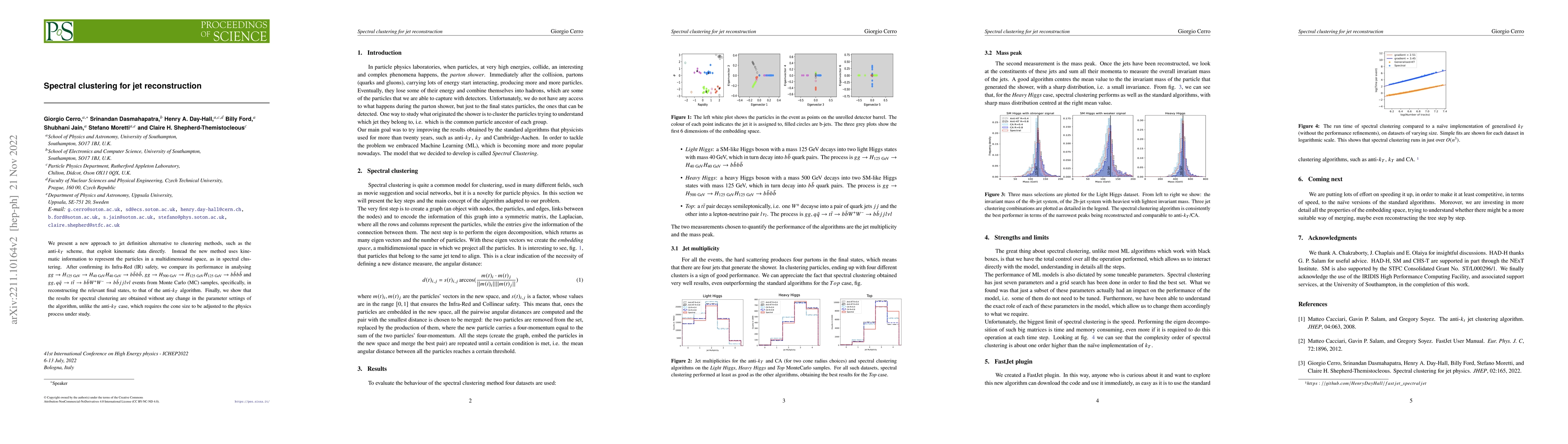 Thumbnail for Spectral Clustering for Jet Reconstruction
