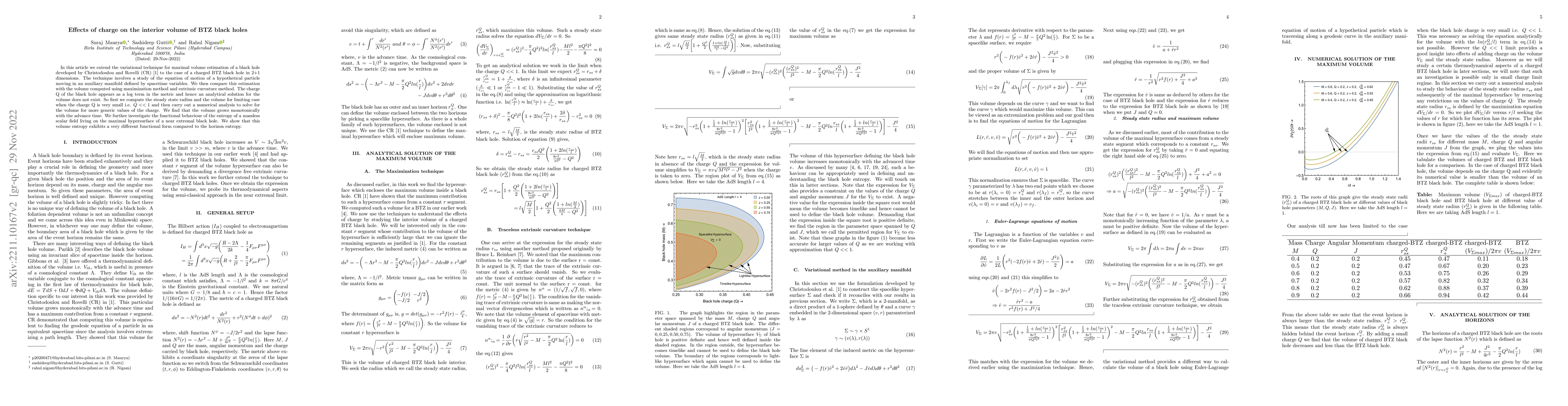 Thumbnail for Effects of charge on the interior volume of BTZ black holes