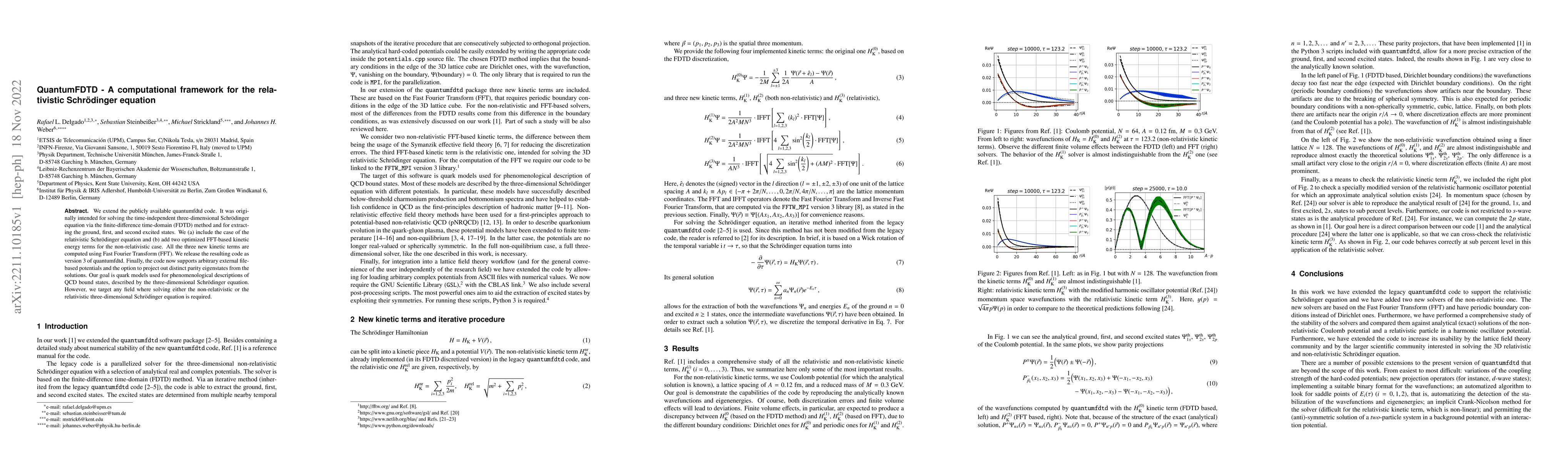 Thumbnail for QuantumFDTD -- A computational framework for the relativistic
  Schr\"odinger equation