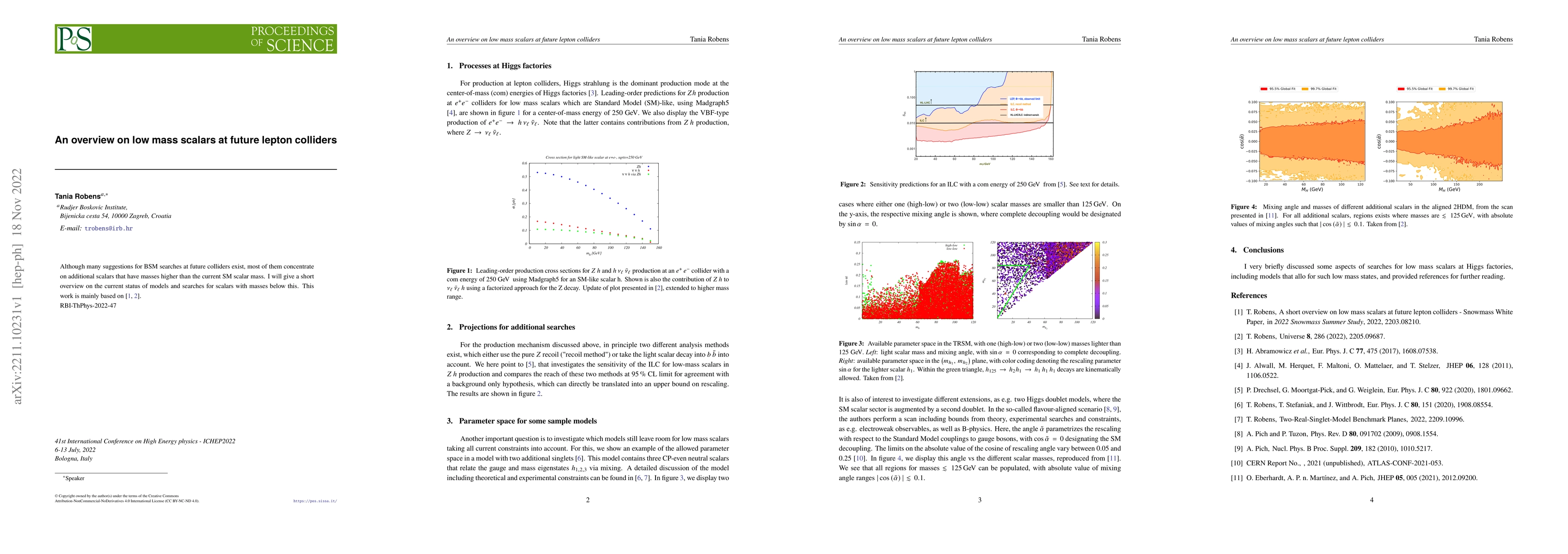 Thumbnail for An overview on low mass scalars at future lepton colliders