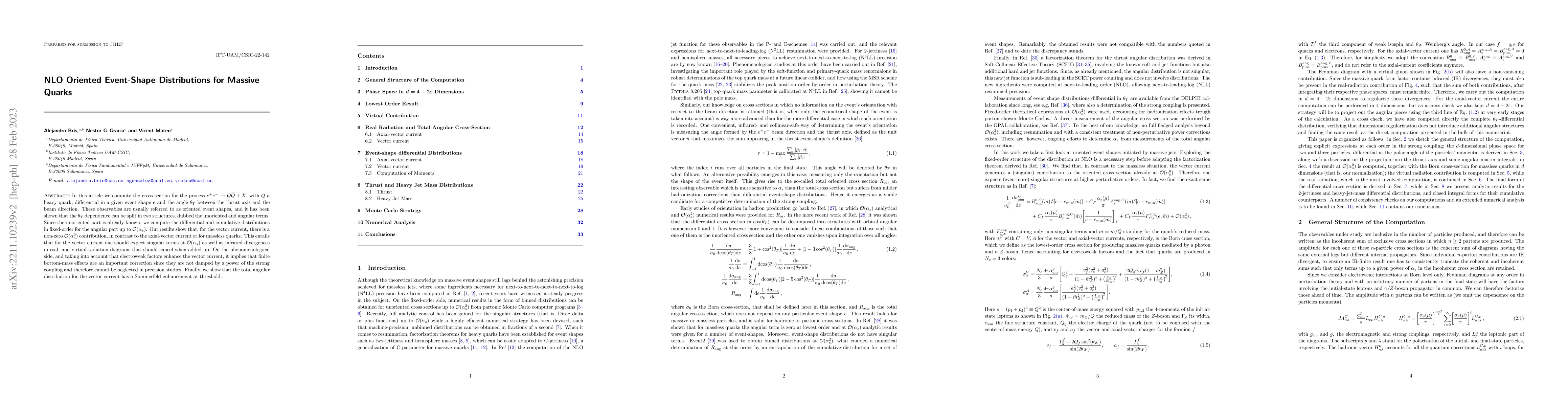 Thumbnail for NLO Oriented Event-Shape Distributions for Massive Quarks