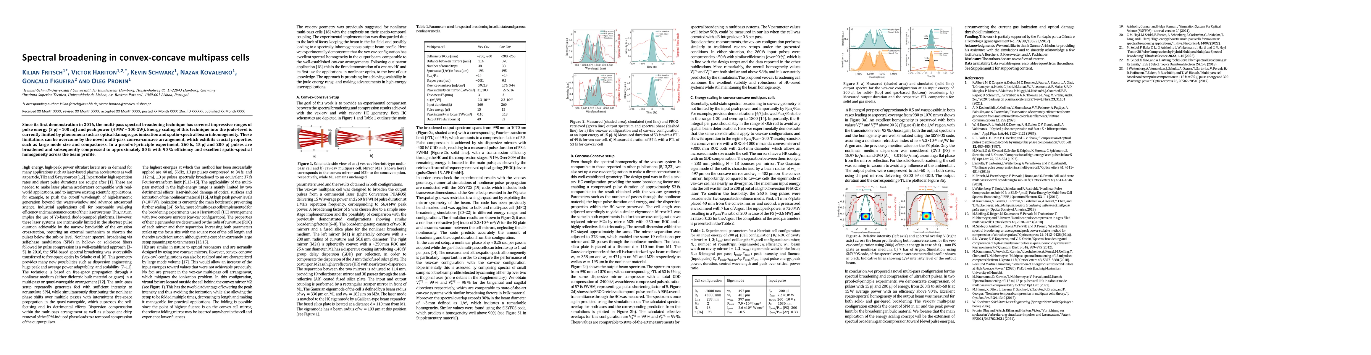 Thumbnail for Spectral broadening in convex-concave multipass cells