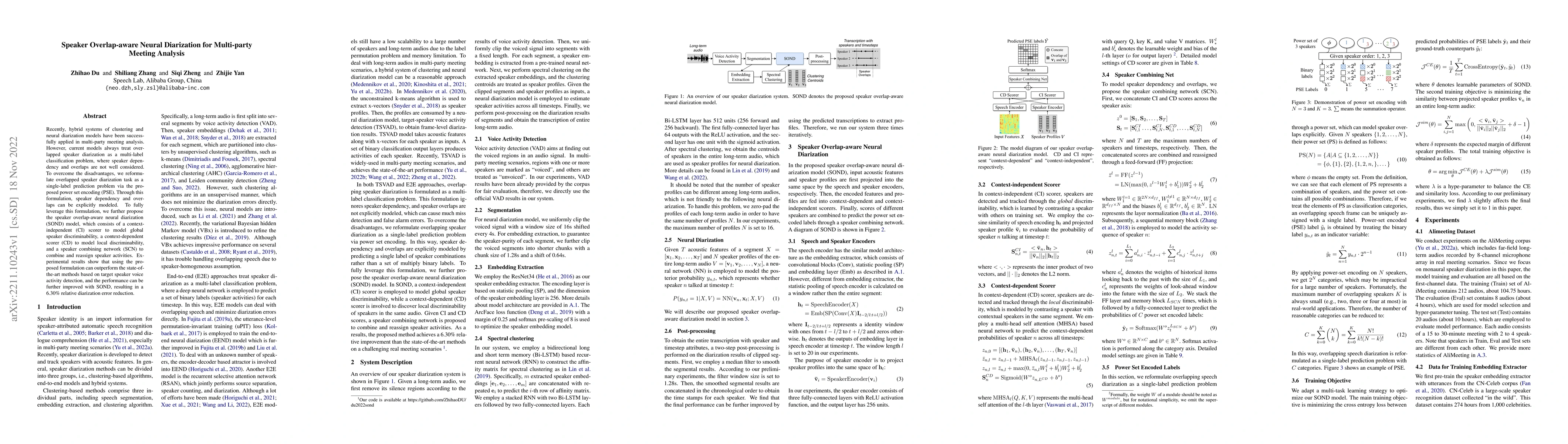 Thumbnail for Speaker Overlap-aware Neural Diarization for Multi-party Meeting
  Analysis