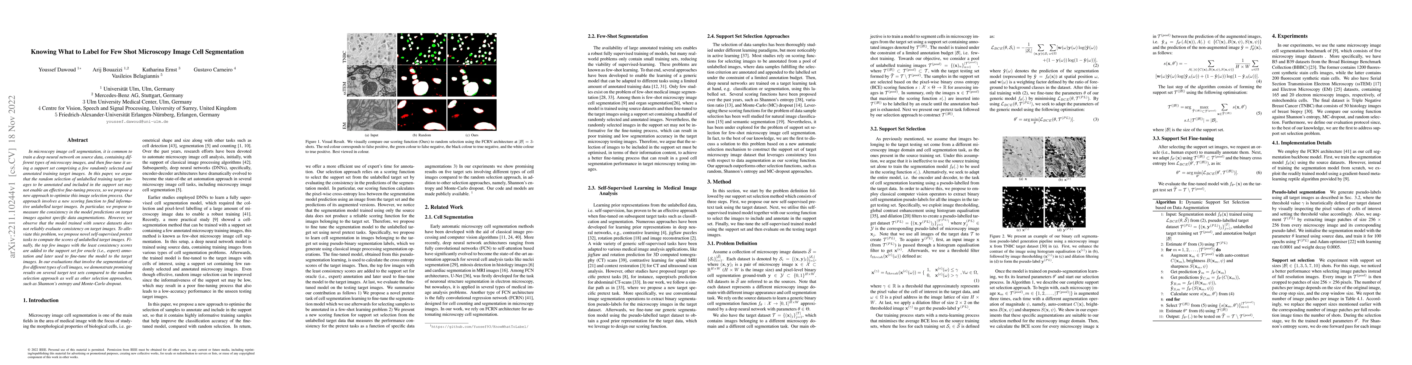 Thumbnail for Knowing What to Label for Few Shot Microscopy Image Cell Segmentation