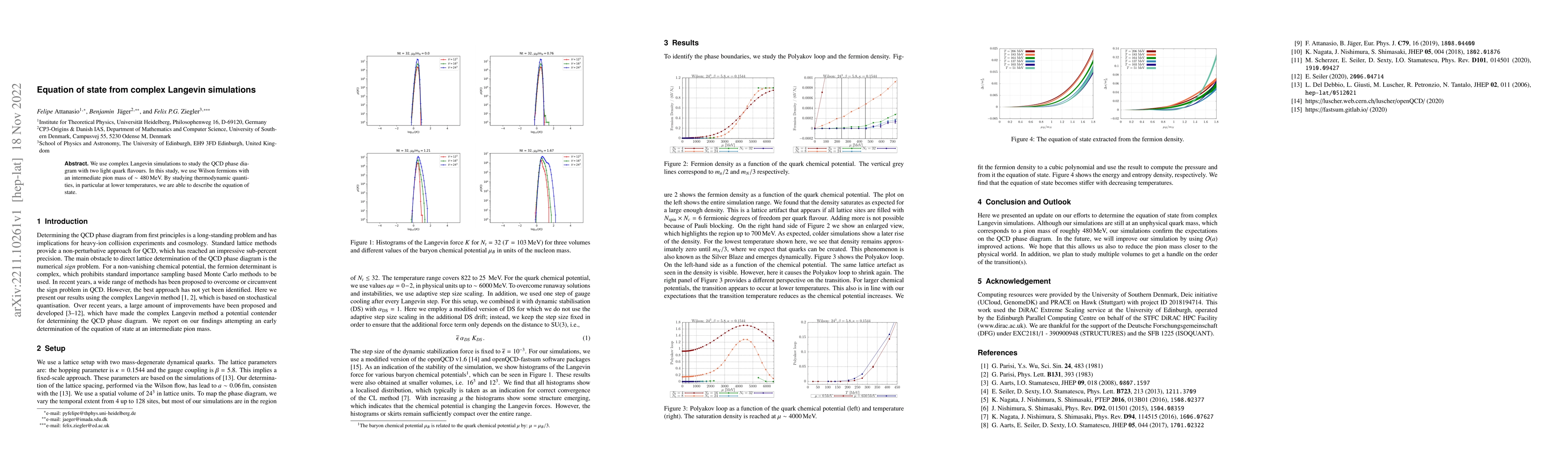 Thumbnail for Equation of state from complex Langevin simulations