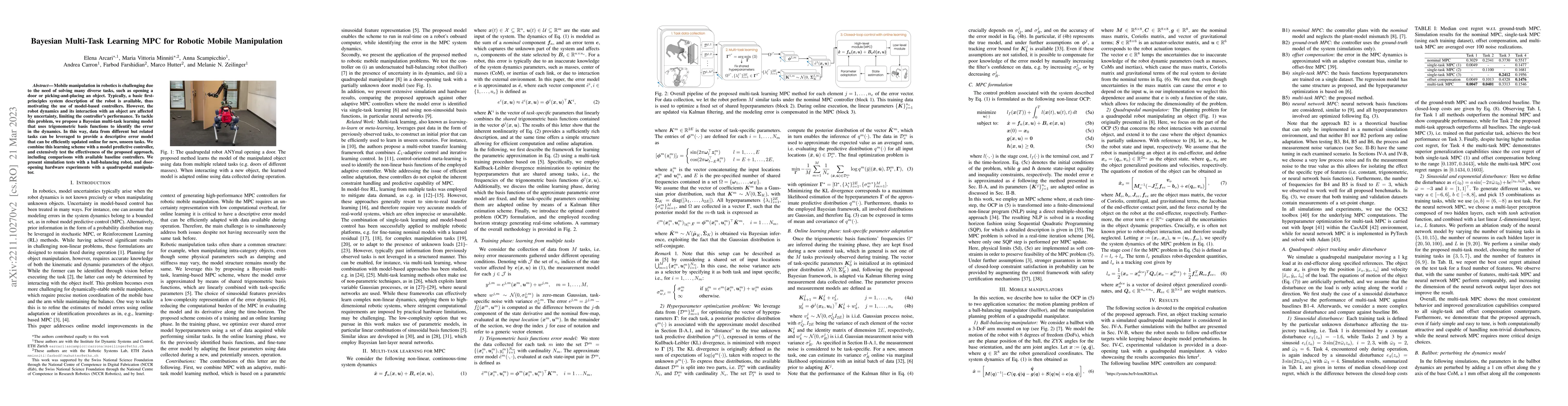 Thumbnail for Bayesian Multi-Task Learning MPC for Robotic Mobile Manipulation