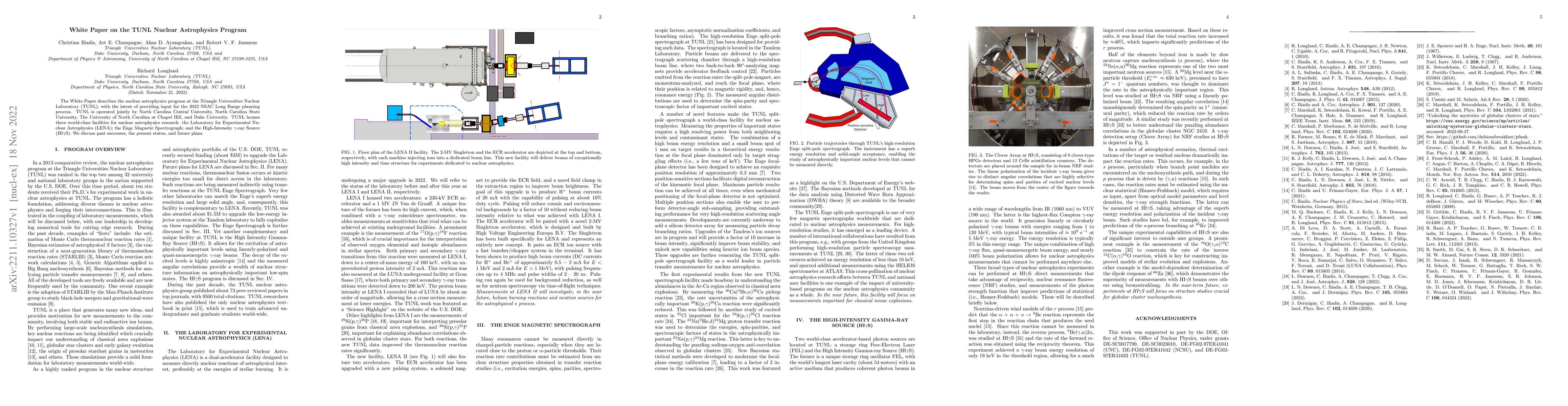 Thumbnail for White Paper on the TUNL Nuclear Astrophysics Program