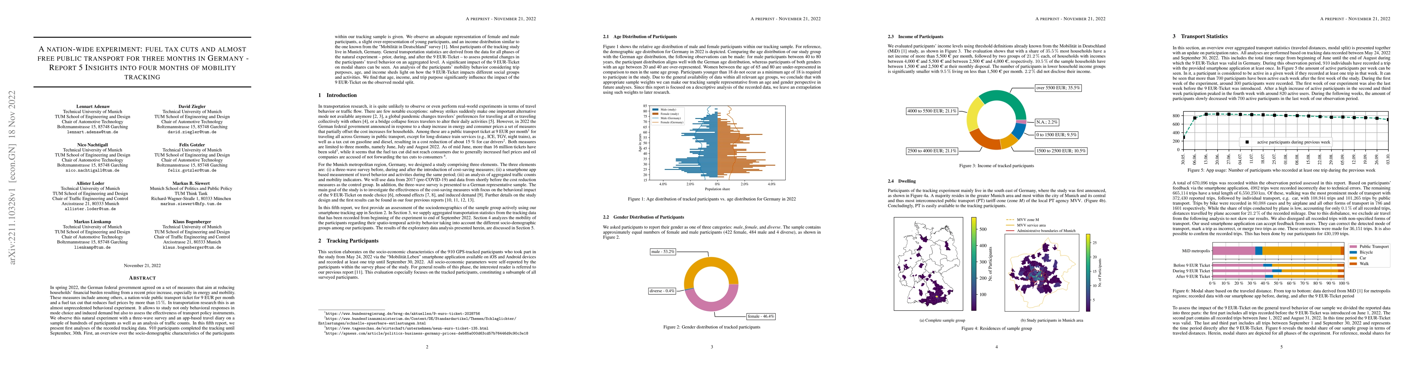 Thumbnail for A nation-wide experiment: fuel tax cuts and almost free public transport
  for three months in Germany -- Report 5 Insights into four months of mobility
  tracking