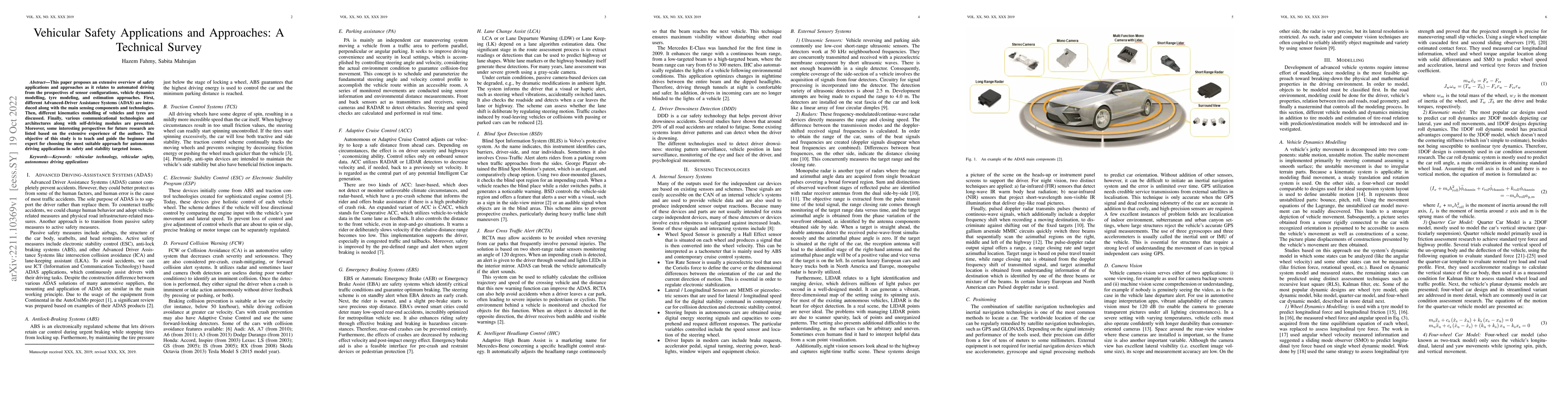 Thumbnail for Vehicular Safety Applications and Approaches: A Technical Survey