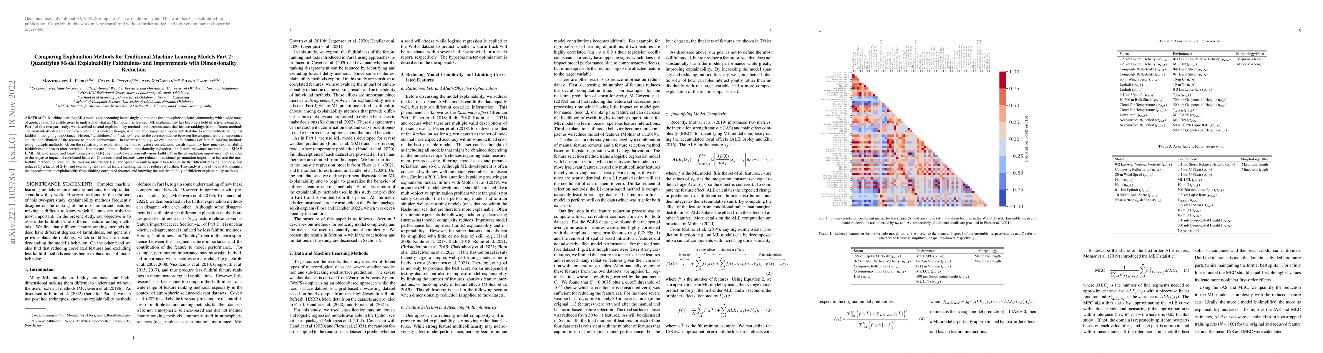 Thumbnail for Comparing Explanation Methods for Traditional Machine Learning Models
  Part 2: Quantifying Model Explainability Faithfulness and Improvements with
  Dimensionality Reduction