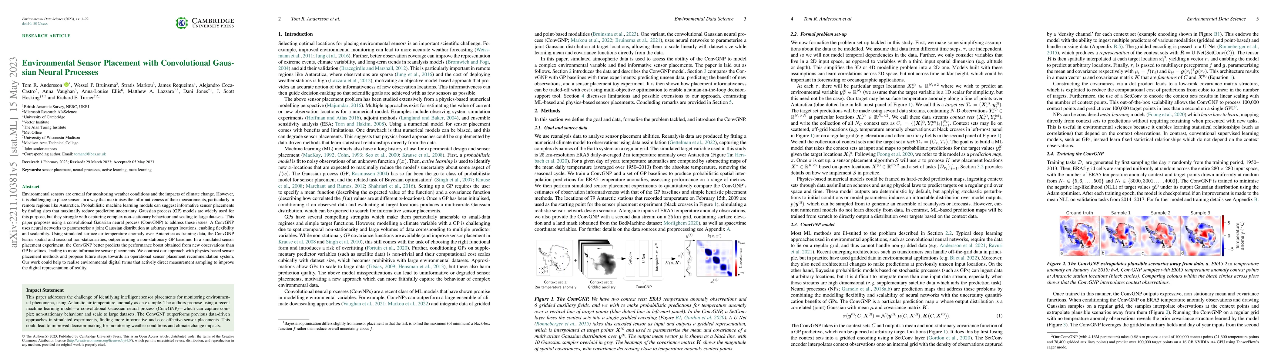 Thumbnail for Environmental Sensor Placement with Convolutional Gaussian Neural
  Processes