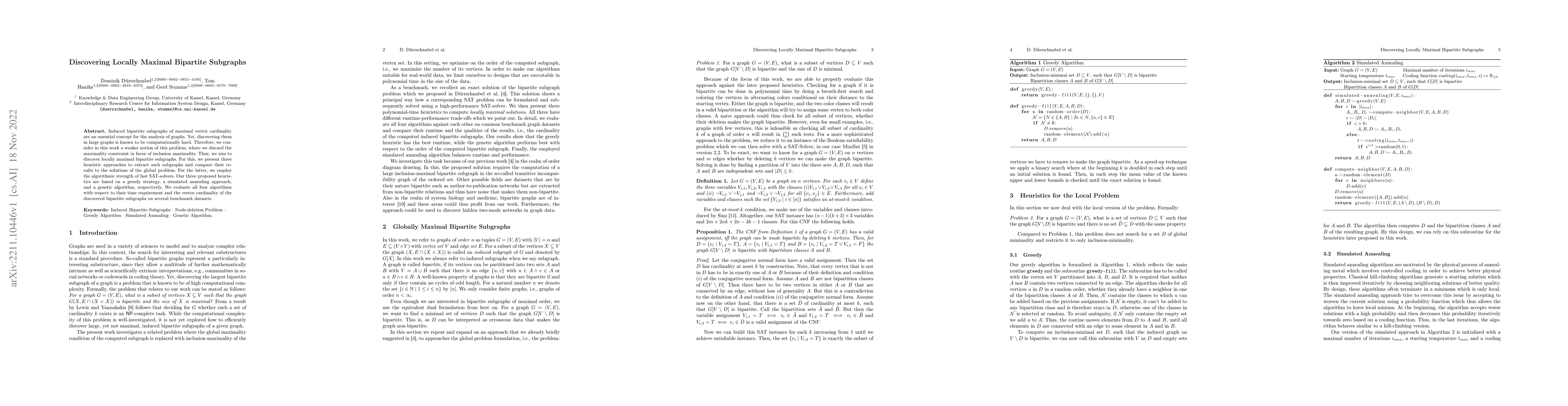Thumbnail for Discovering Locally Maximal Bipartite Subgraphs