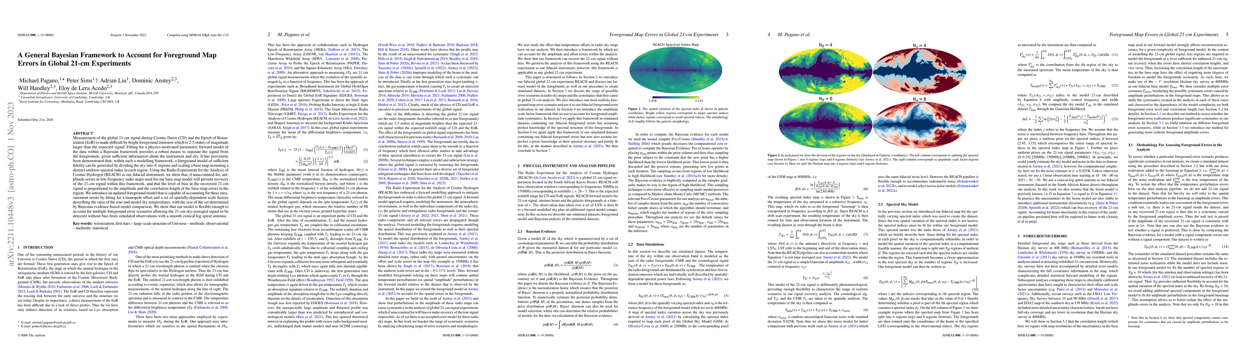 Thumbnail for A General Bayesian Framework to Account for Foreground Map Errors in
  Global 21-cm Experiments
