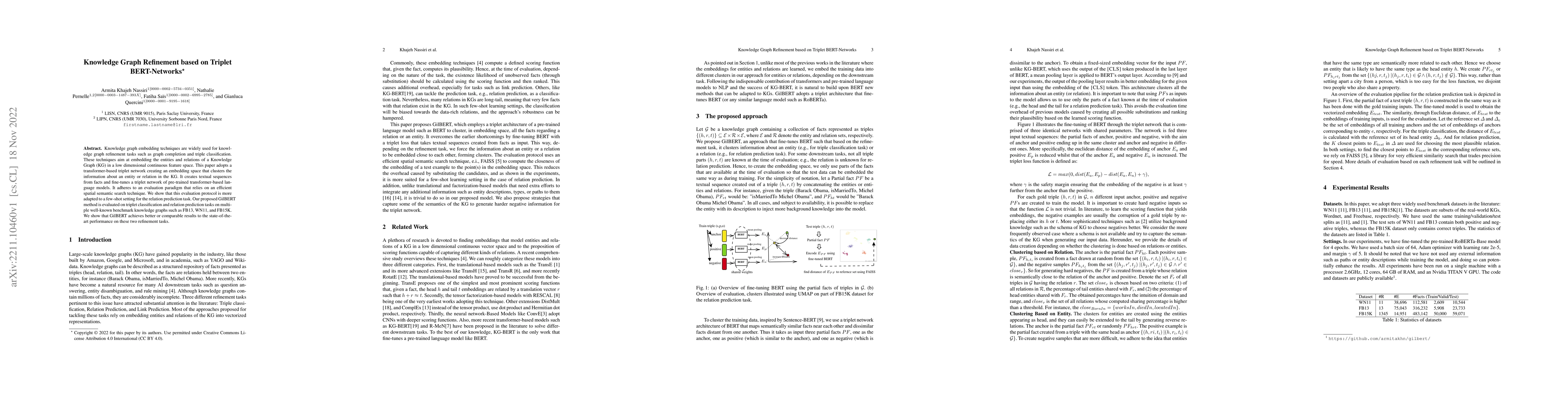 Thumbnail for Knowledge Graph Refinement based on Triplet BERT-Networks