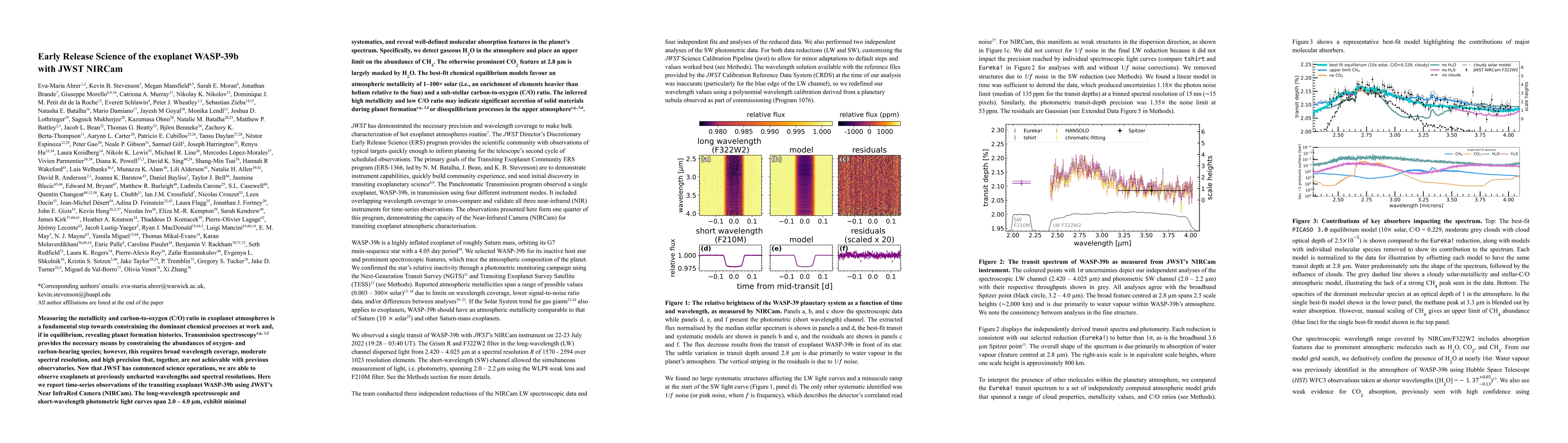 Thumbnail for Early Release Science of the exoplanet WASP-39b with JWST NIRCam