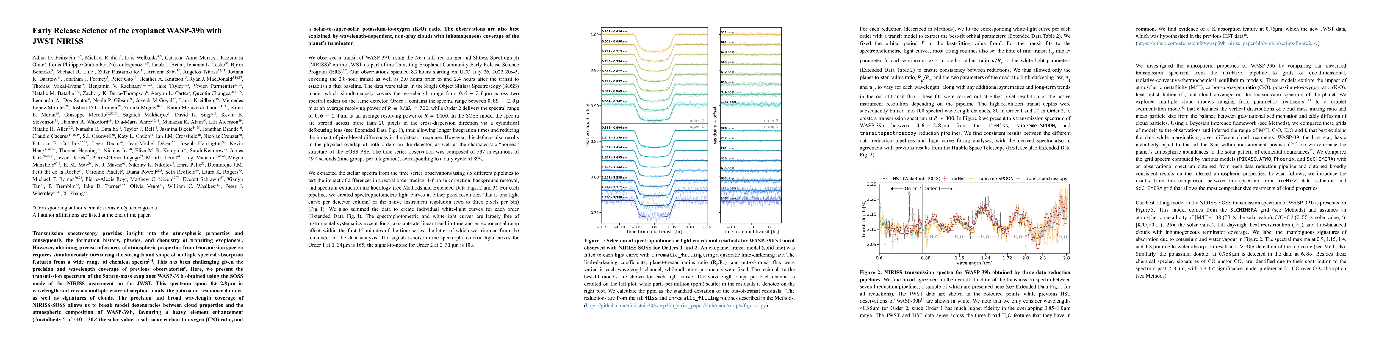 Thumbnail for Early Release Science of the exoplanet WASP-39b with JWST NIRISS
