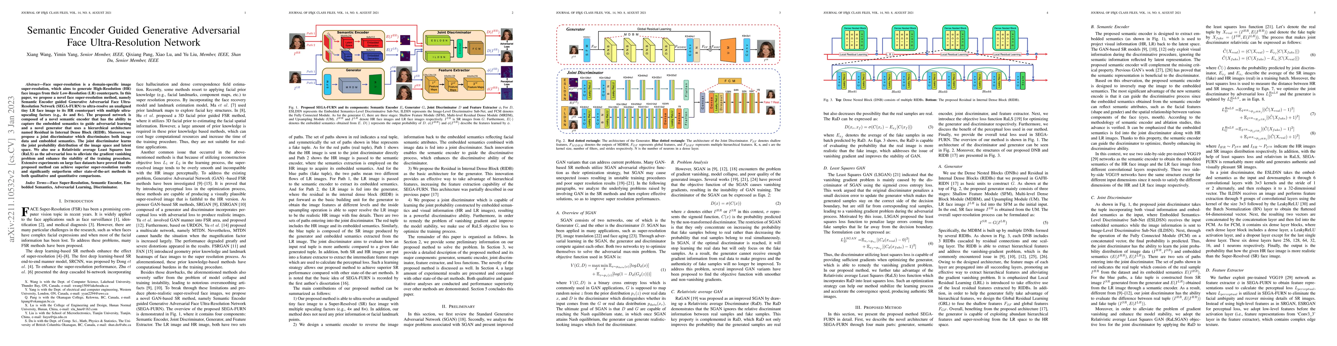 Thumbnail for Semantic Encoder Guided Generative Adversarial Face Ultra-Resolution
  Network