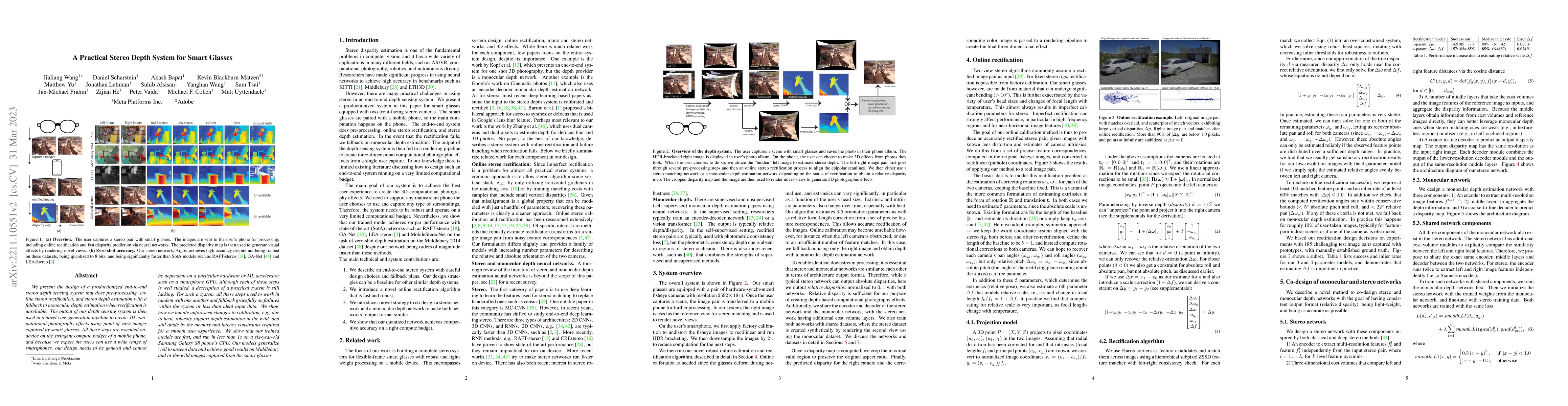 Thumbnail for A Practical Stereo Depth System for Smart Glasses
