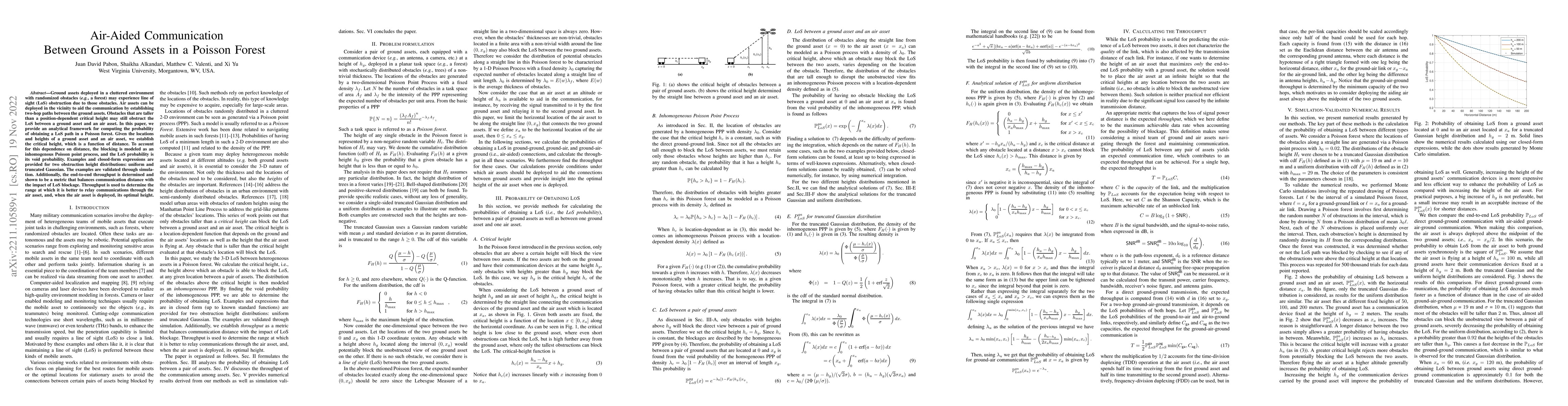 Thumbnail for Air-Aided Communication Between Ground Assets in a Poisson Forest