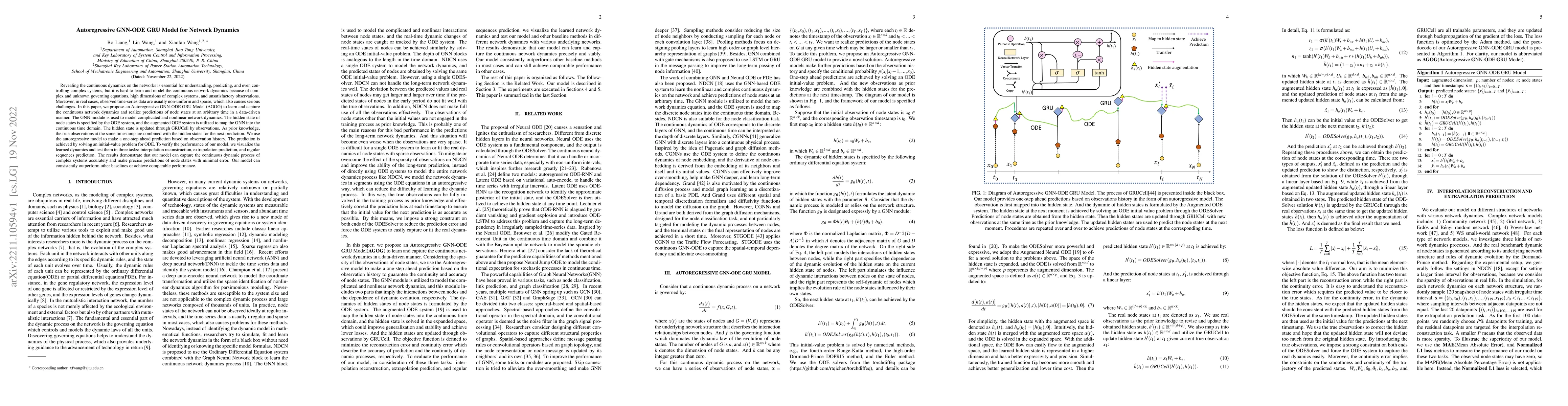 Thumbnail for Autoregressive GNN-ODE GRU Model for Network Dynamics