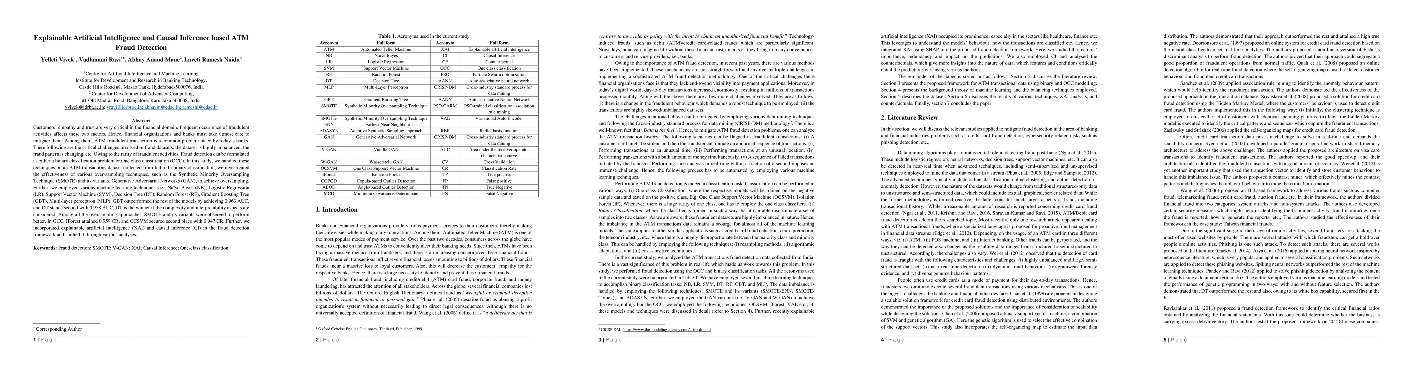 Thumbnail for Explainable Artificial Intelligence and Causal Inference based ATM Fraud
  Detection