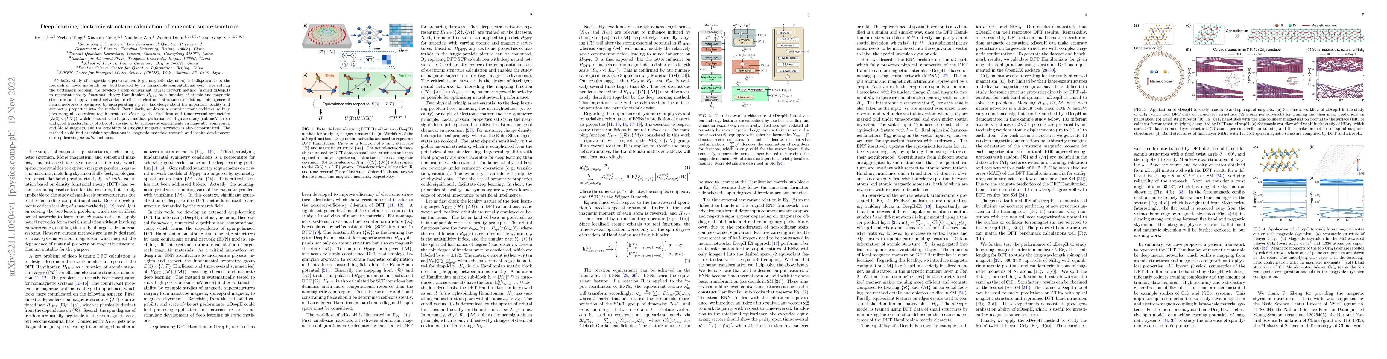 Thumbnail for Deep-learning electronic-structure calculation of magnetic
  superstructures