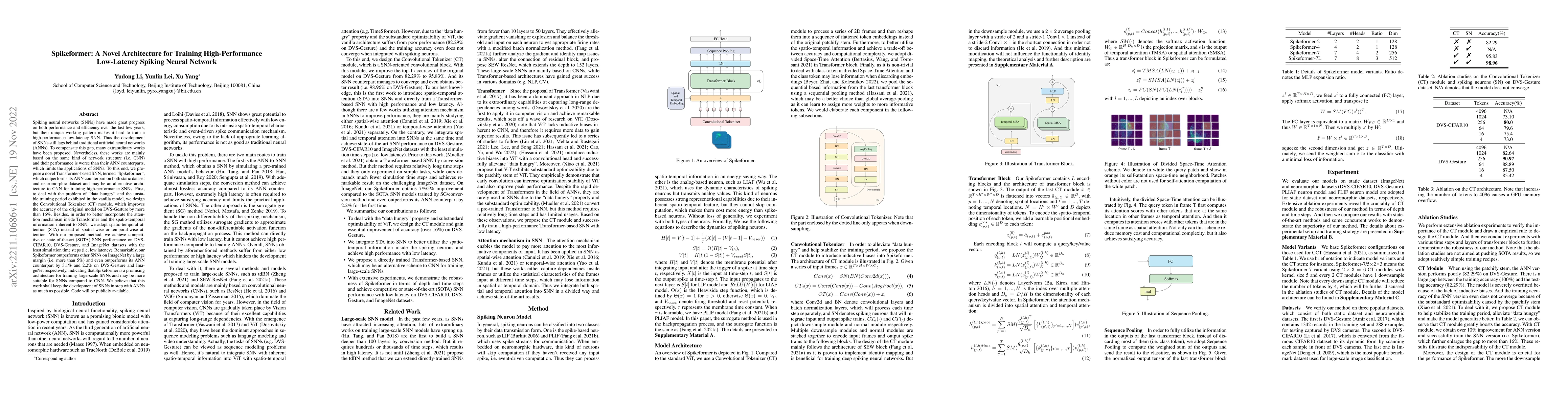 Thumbnail for Spikeformer: A Novel Architecture for Training High-Performance
  Low-Latency Spiking Neural Network