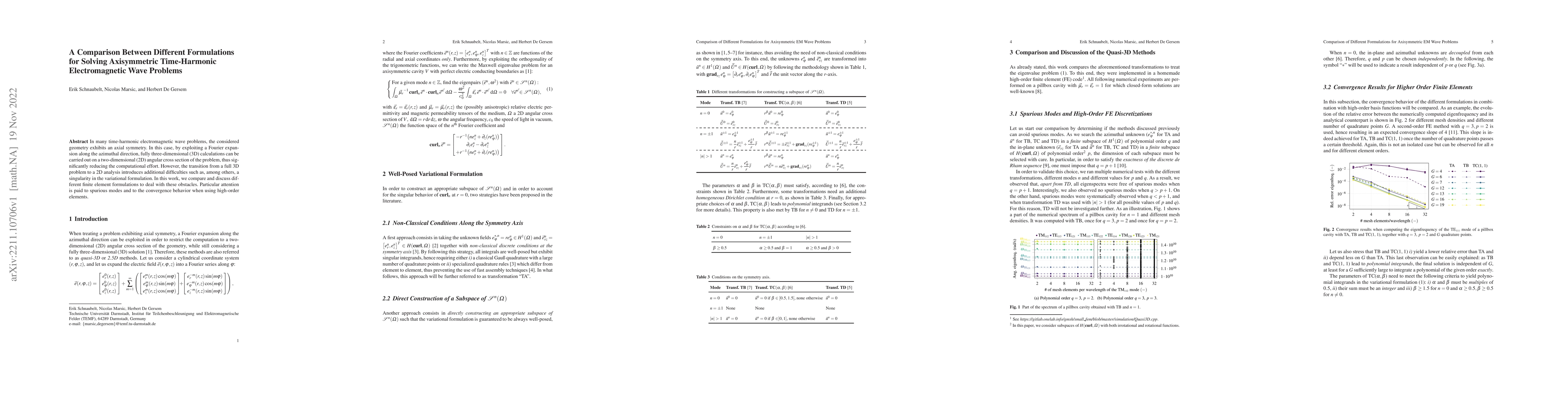 Thumbnail for A Comparison Between Different Formulations for Solving Axisymmetric
  Time-Harmonic Electromagnetic Wave Problems