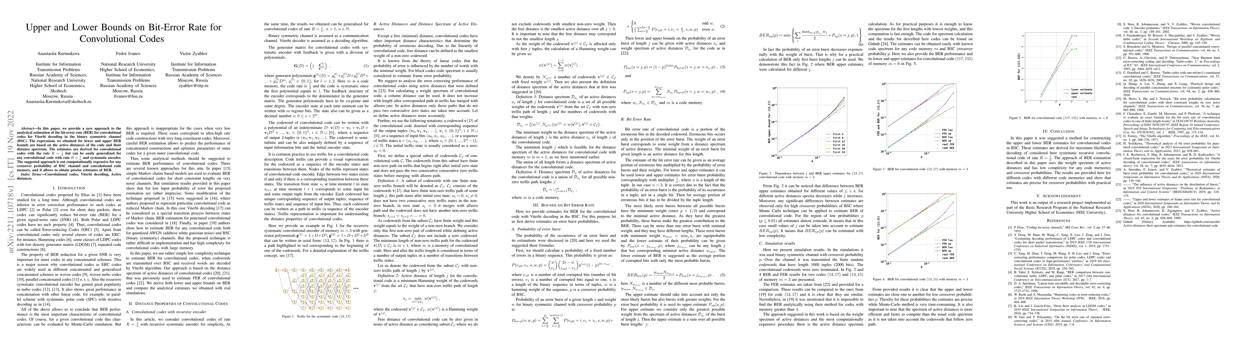 Thumbnail for Upper and Lower Bounds on Bit-Error Rate for Convolutional Codes