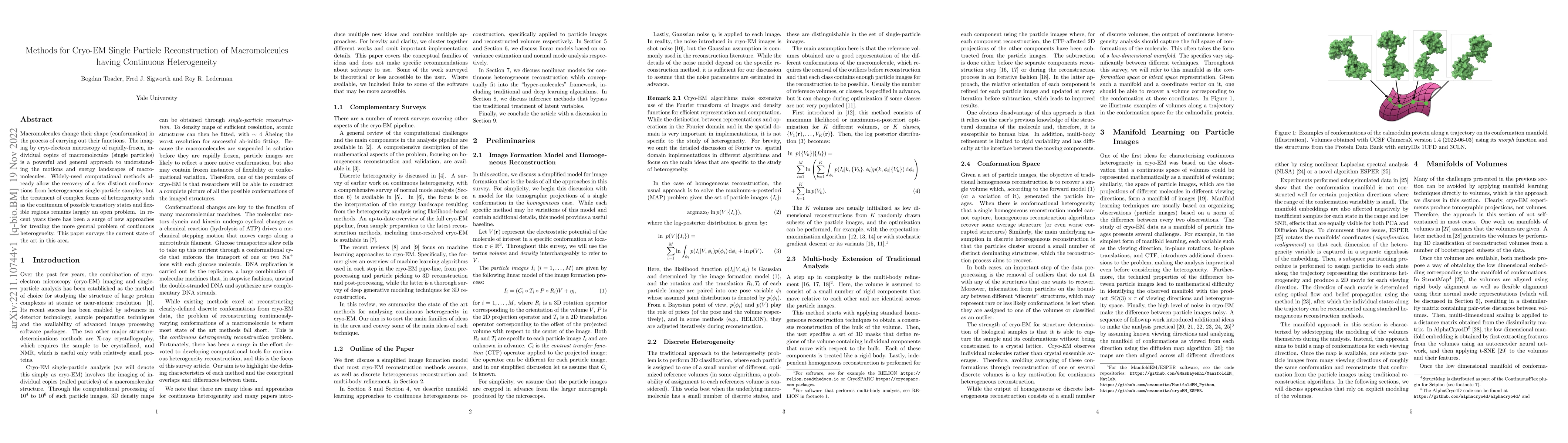 Thumbnail for Methods for Cryo-EM Single Particle Reconstruction of Macromolecules
  having Continuous Heterogeneity