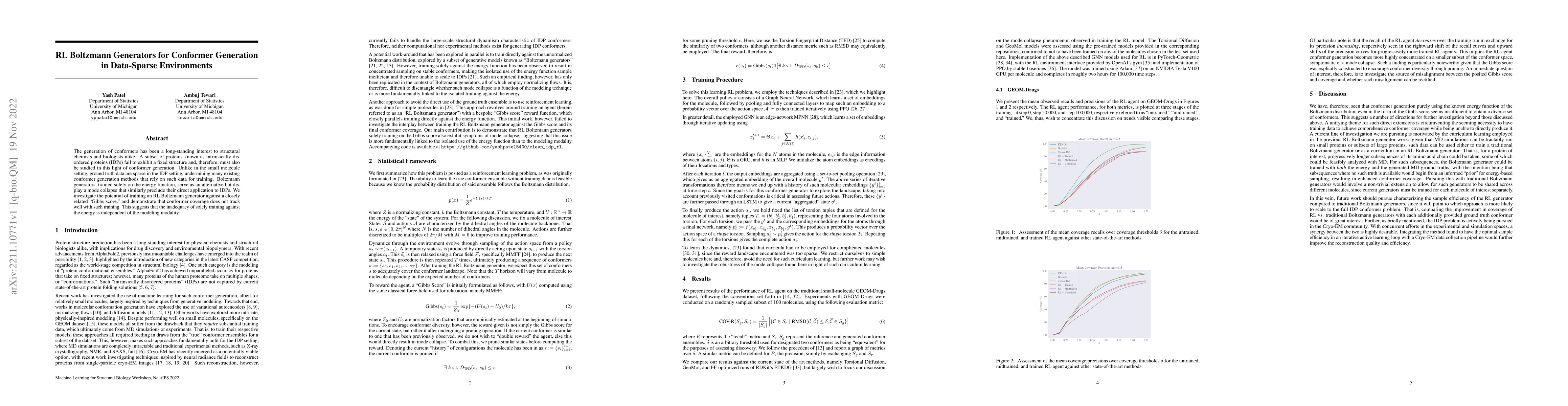 Thumbnail for RL Boltzmann Generators for Conformer Generation in Data-Sparse
  Environments