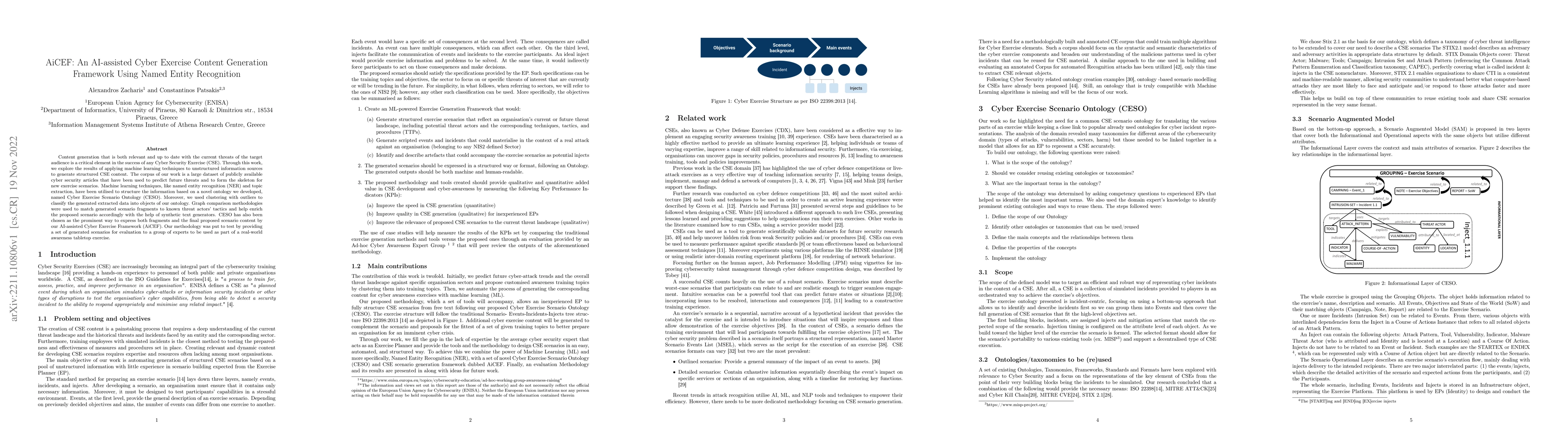 Thumbnail for AiCEF: An AI-assisted Cyber Exercise Content Generation Framework Using
  Named Entity Recognition