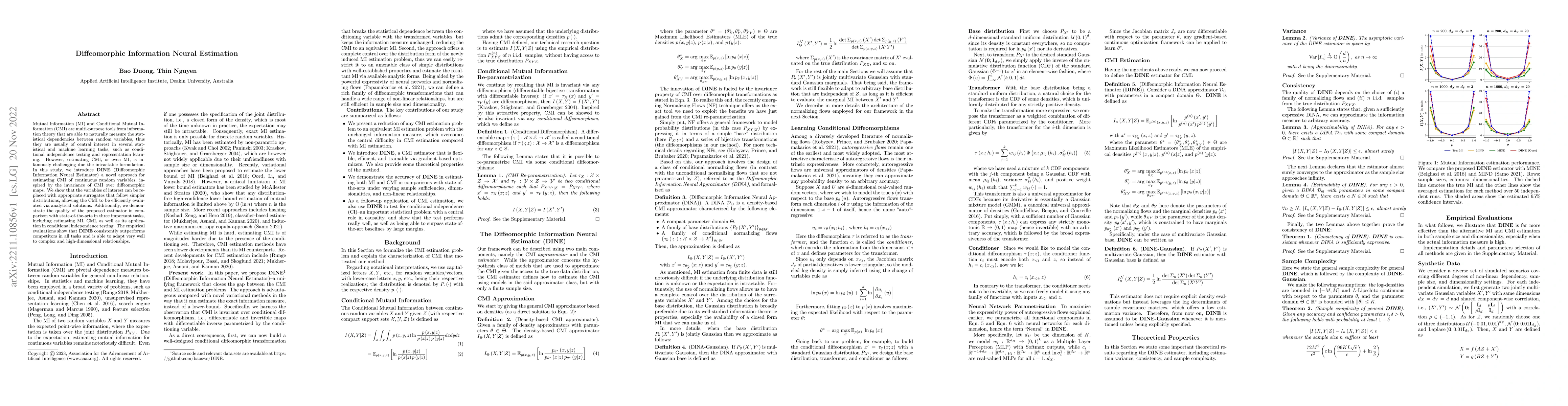 Thumbnail for Diffeomorphic Information Neural Estimation