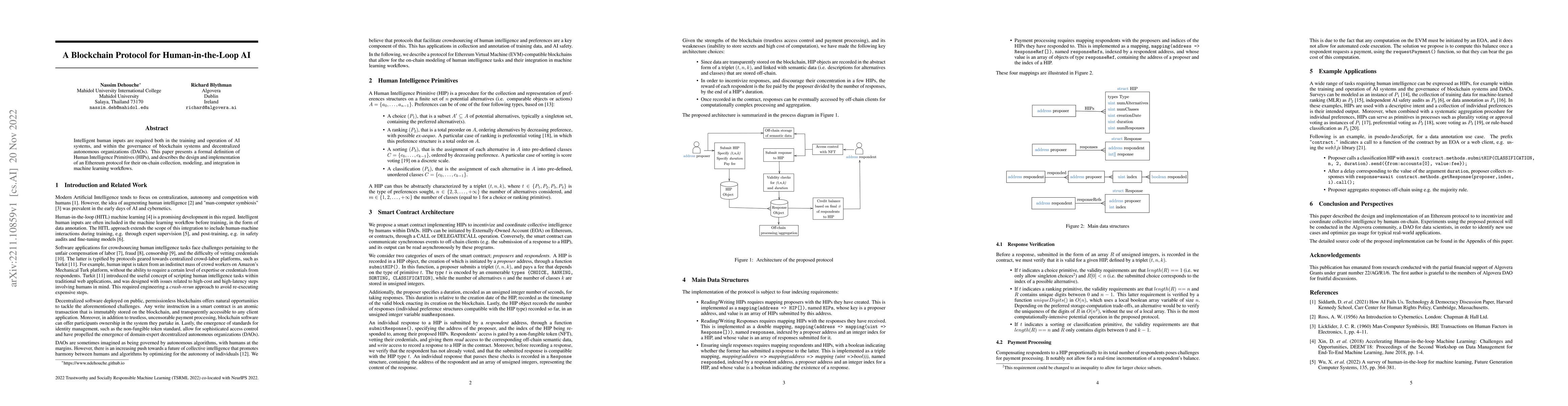 Thumbnail for A Blockchain Protocol for Human-in-the-Loop AI