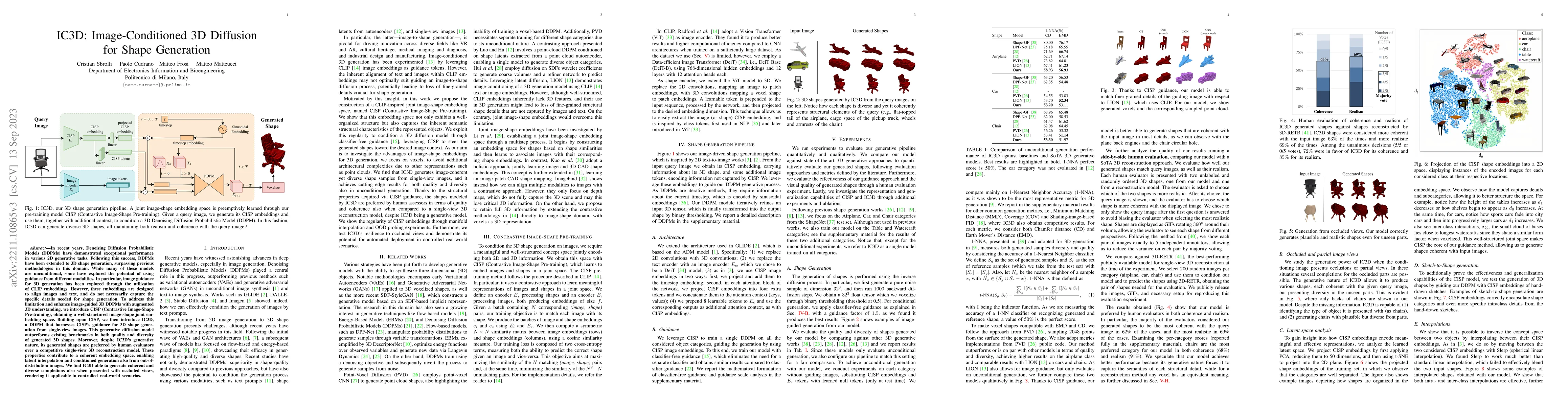 Thumbnail for IC3D: Image-Conditioned 3D Diffusion for Shape Generation